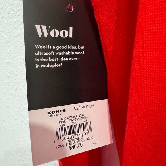 Nine West long sleeve top size medium - Picture 5 of 8